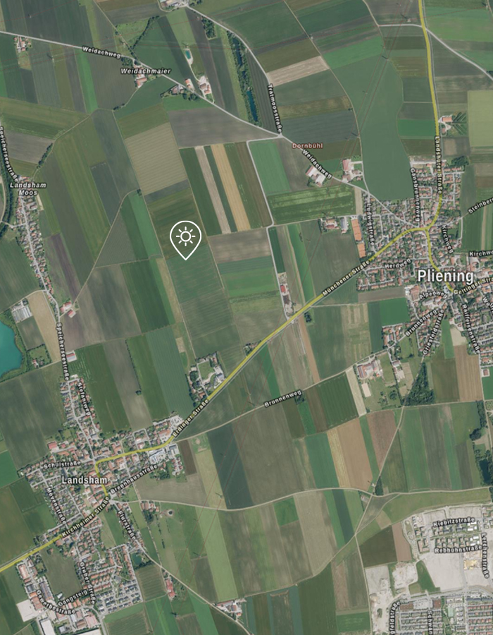 Titelbild_Lageplan PV-Anlage Pliening